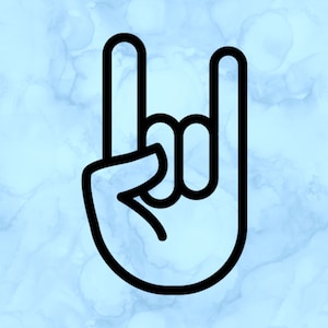 Rock hand decal