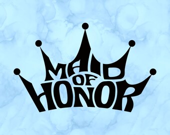Maid of honor crown decal