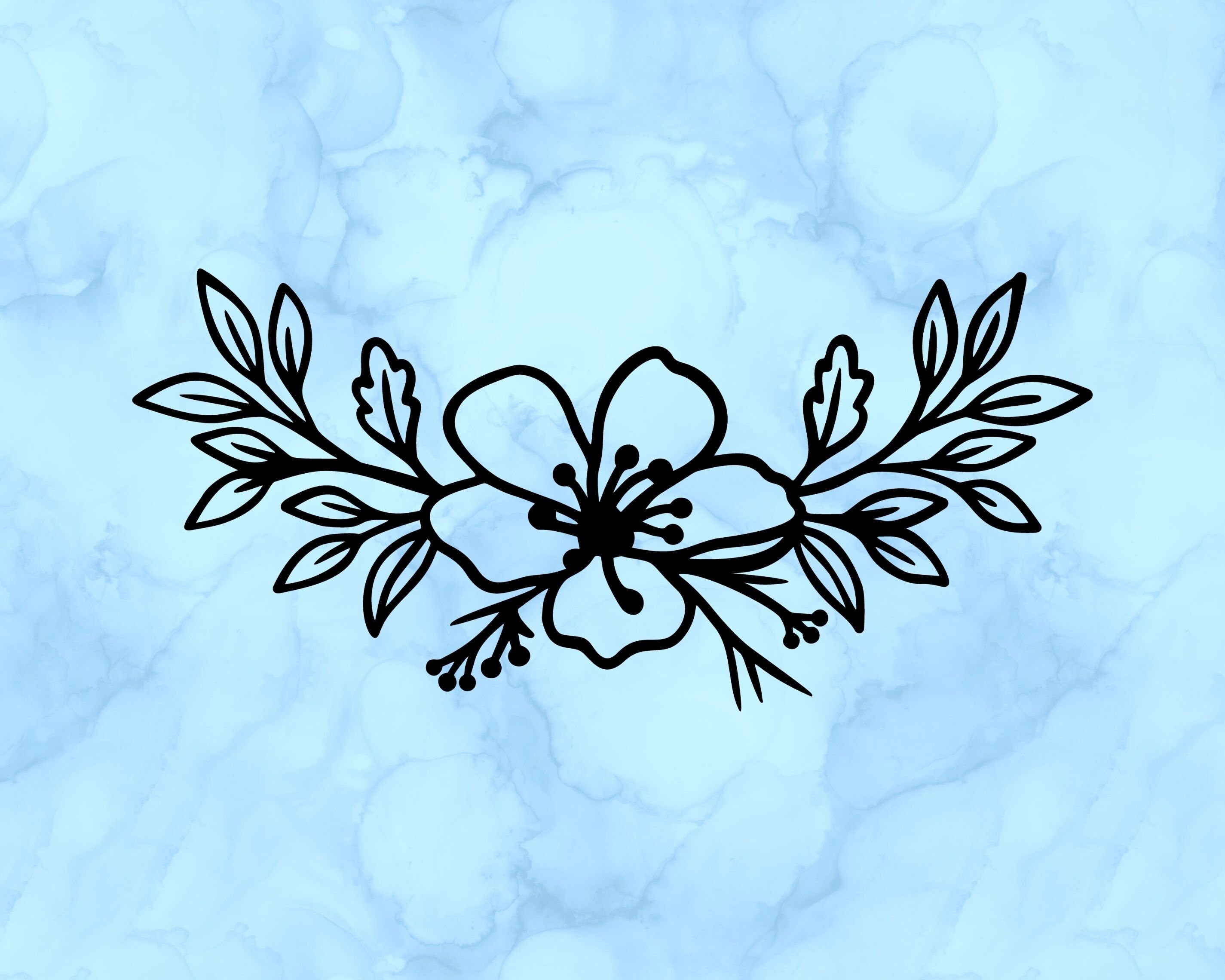 Flower decal Etsy