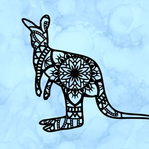 Kangaroo zentangle decal