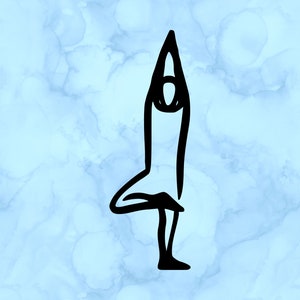 Yoga pose decal