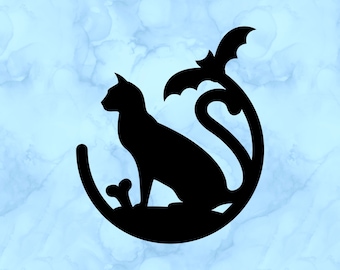 Scary CAT Wall or Window Decal Halloween - Etsy