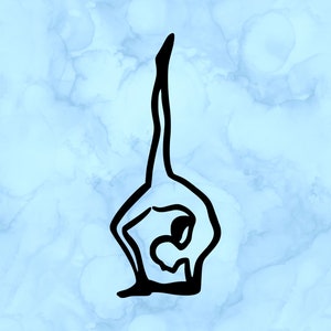 Yoga pose decal