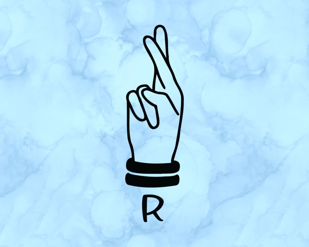 Sign Language Letter R Decal Etsy