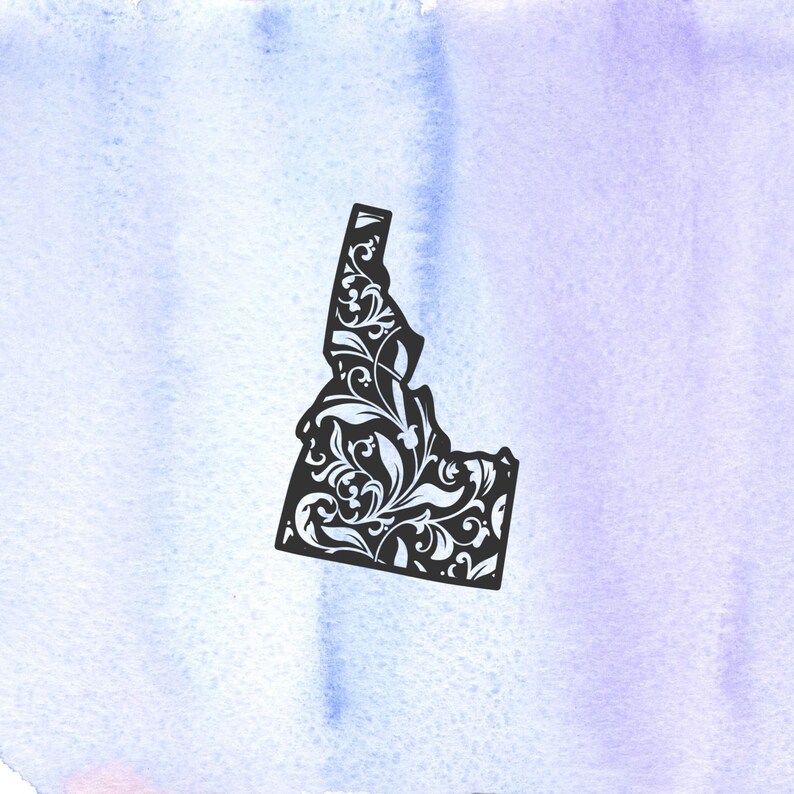 Floral Idaho decal