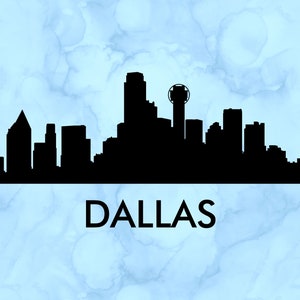 Dallas, Texas skyline decal