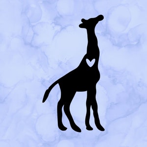 Giraffe heart decal