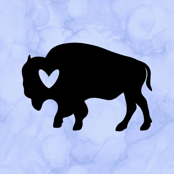 Buffalo heart decal