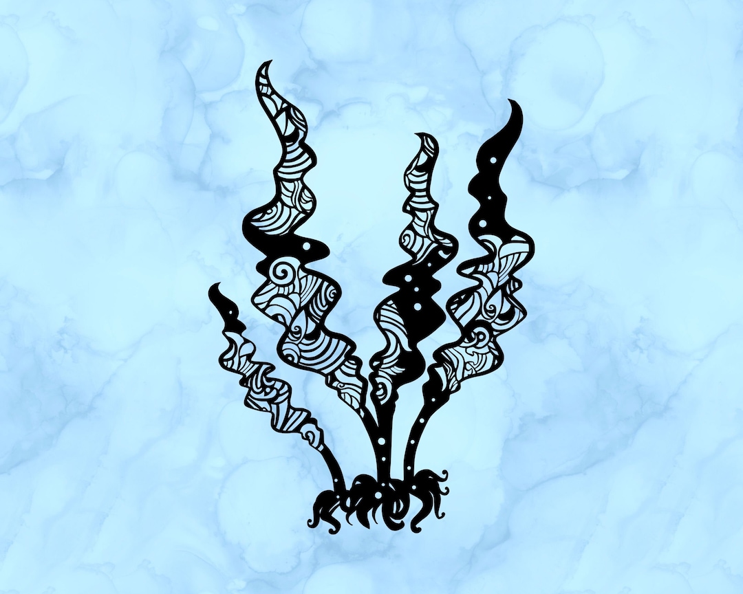 Seaweed Zentangle Decal Etsy