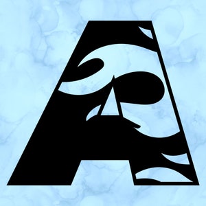 Flame letter A decal