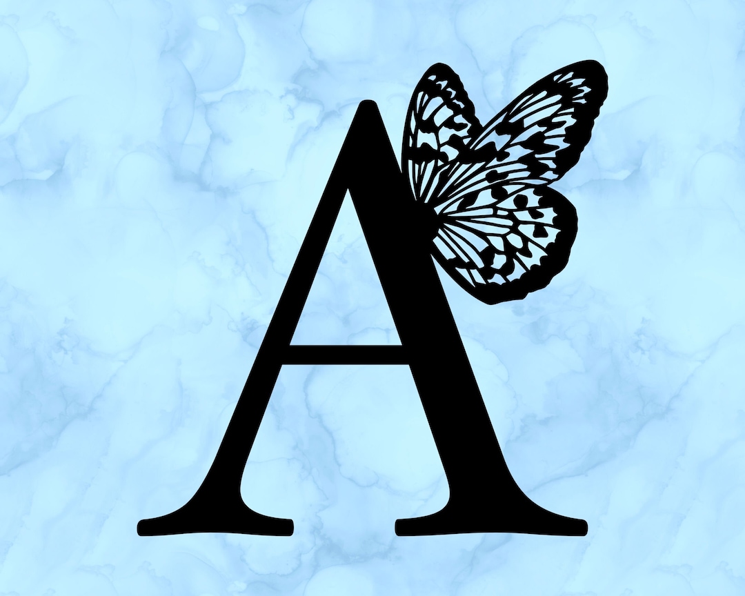 Butterfly Letter A Decal Etsy