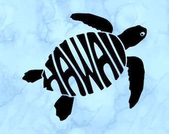 Hawaii sea turtle decal
