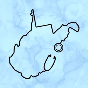 West Virginia stethoscope decal