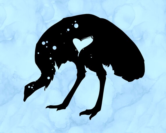 Emu heart decal | Etsy
