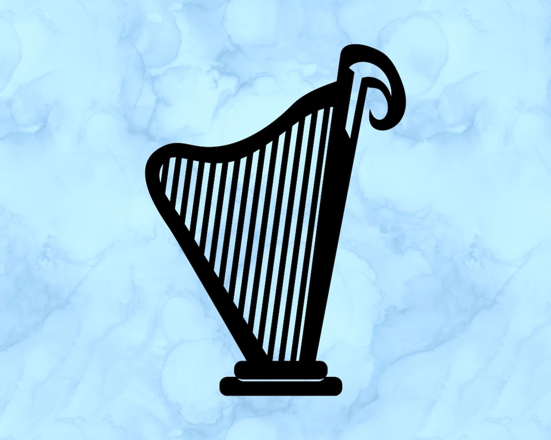 Harp Decal Etsy