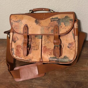 Vintage Map Satchel Bag