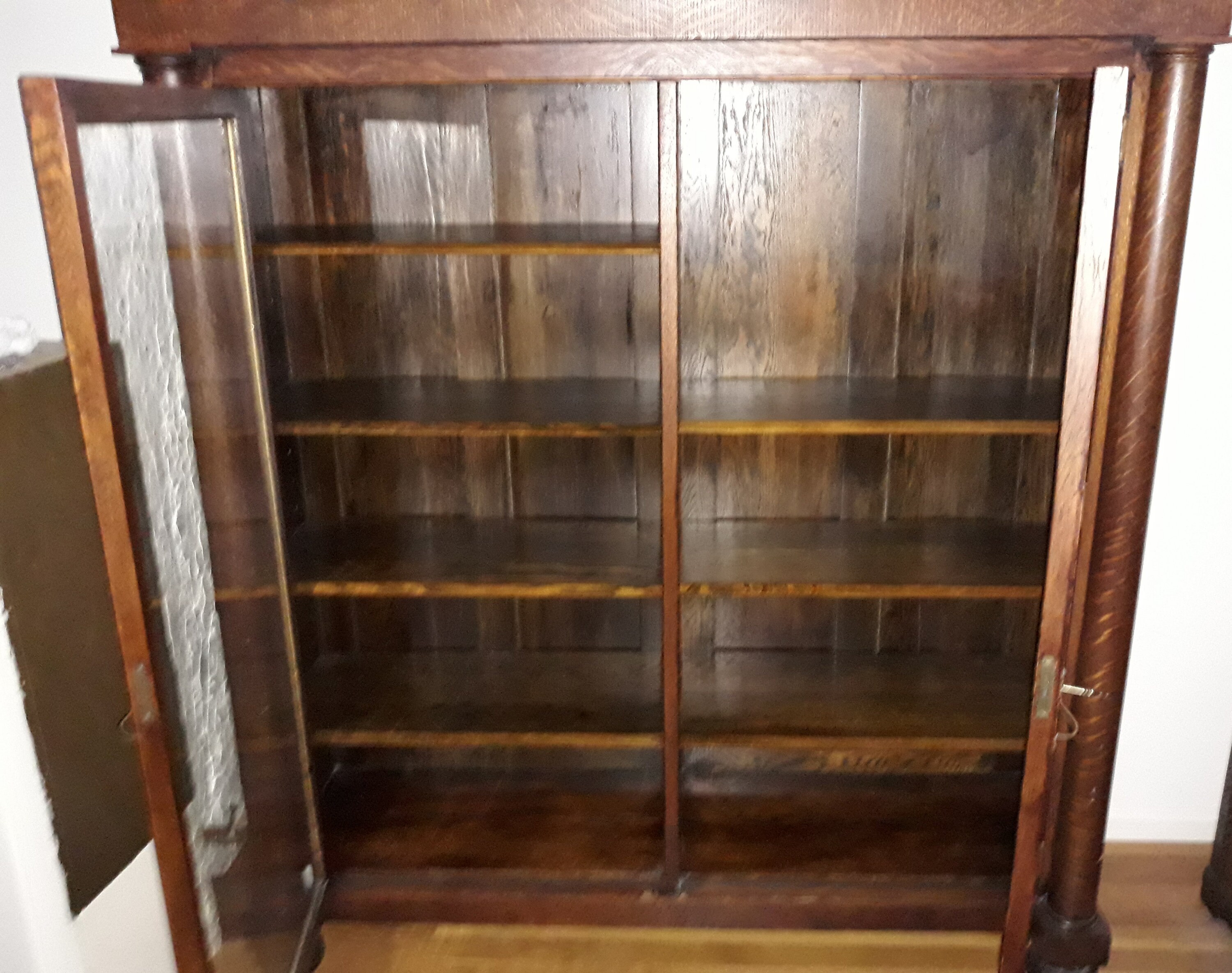 Vintage Tiger Oak Display/Curio Etsy