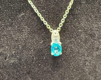 Blue Sapphire Pendant Necklace