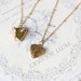 Personalized 18k Gold Plated Mini Heart Locket Necklace Love Locket Pendant Necklace w/ Beaded Chain