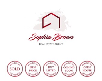 Realtor Logo Real Estate Agent Realty Company Logo House Etsy