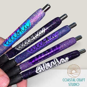 Glitter Pen with Cushion Grip, Personalized Gel Ink Pen