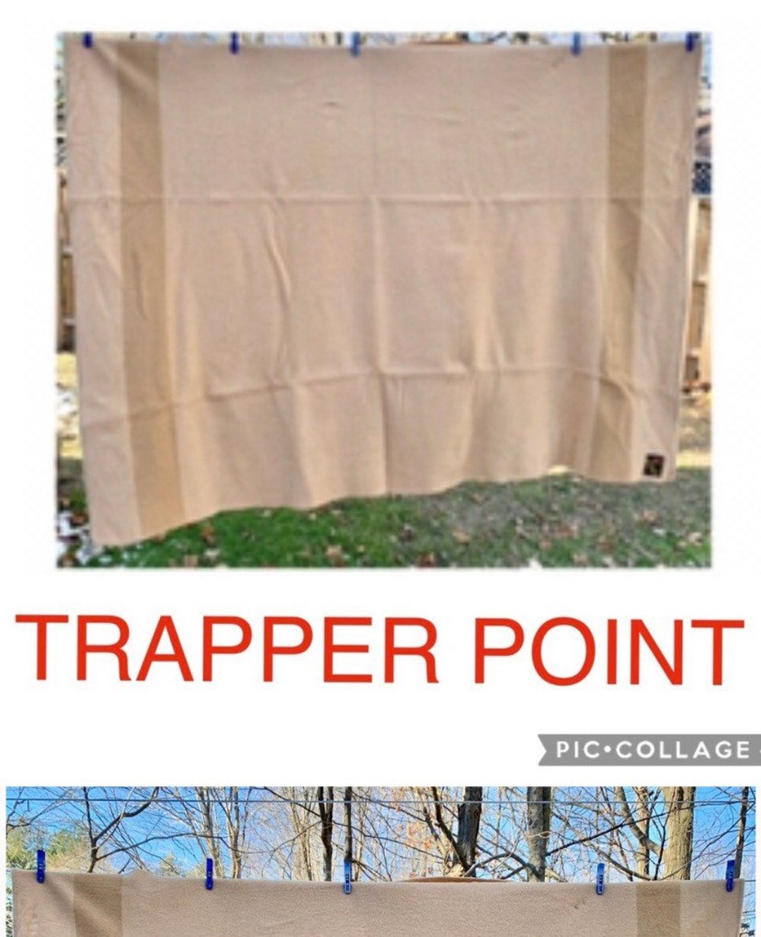 TRAPPER POINT Wool Blanket England Winter Warm Etsy