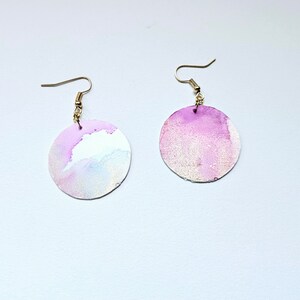 Round Statement Earrings | Pink and Blue