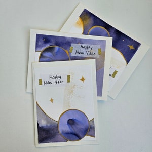 Biglietti di felice anno nuovo/set di 3/carte vergini