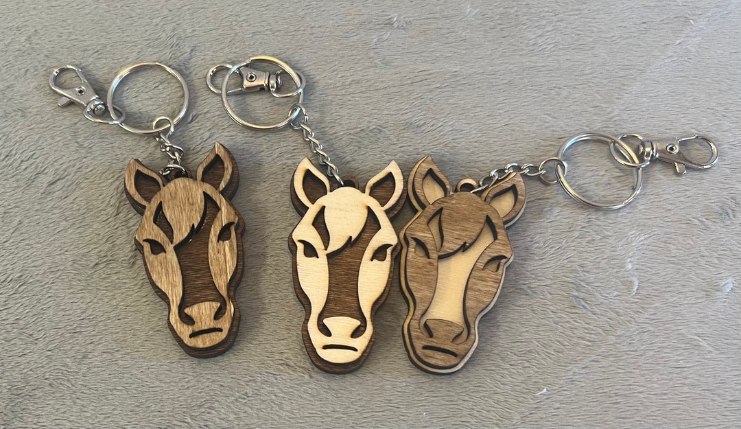 Horse Head Keychain Etsy