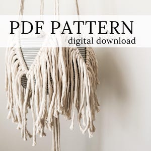 Macrame Plant Hanger Pattern | Easy DIY Guide | PDF Tutorial Download