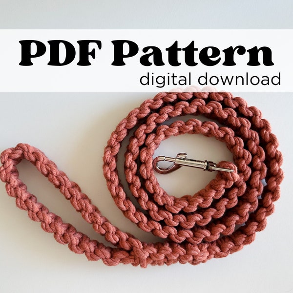 Macrame Pattern PDF | Rope Dog Leash Macrame Tutorial