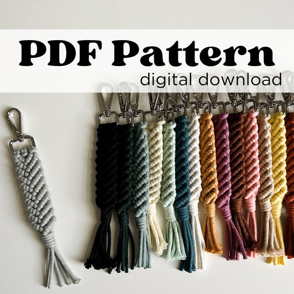 Step-by-Step Macrame Keychain Tutorial | Easy DIY Guide | Printable PDF Pattern Included