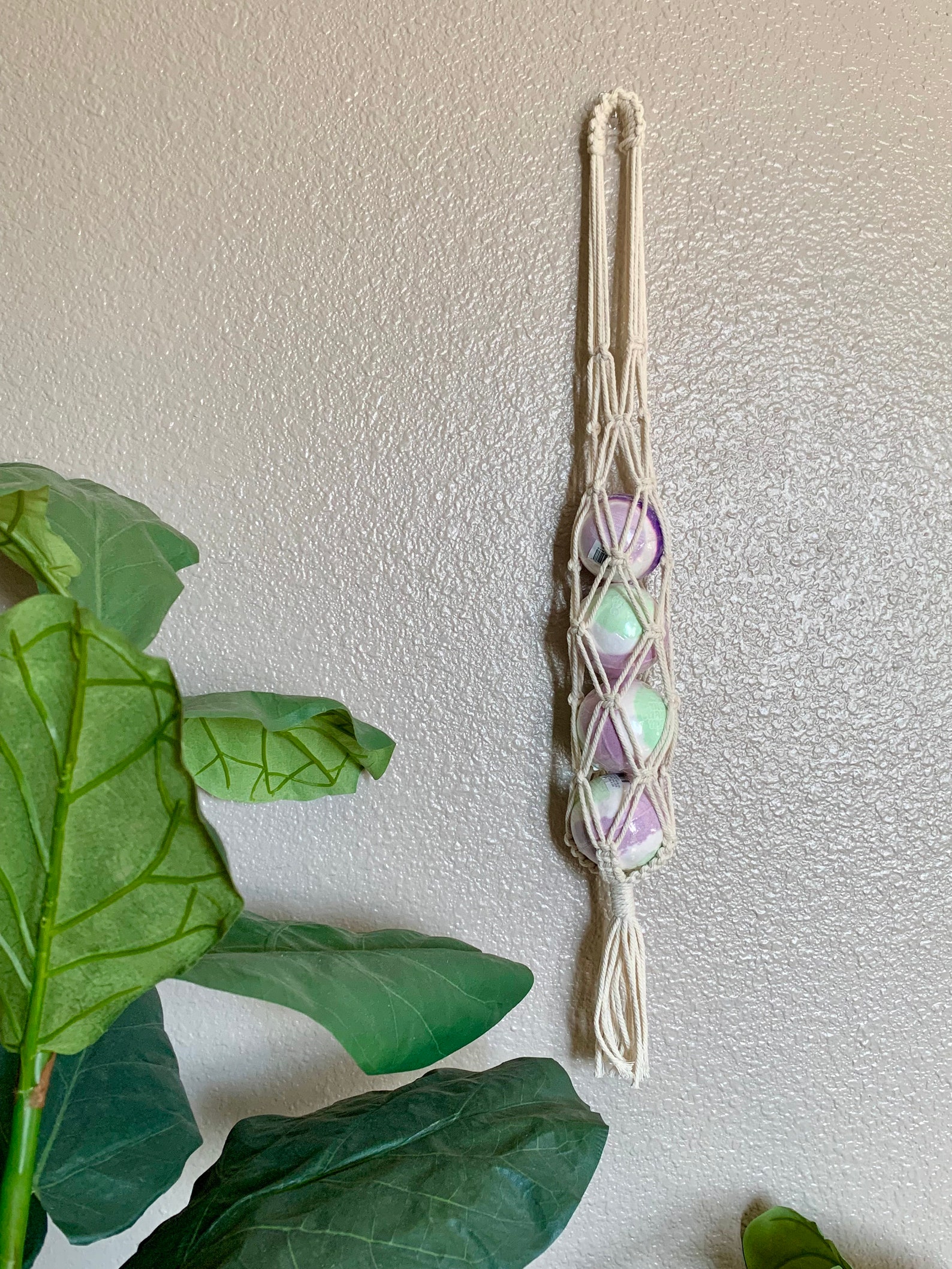 Macrame Bath Bomb Holder BOHO Bathroom Storage Ideas Etsy