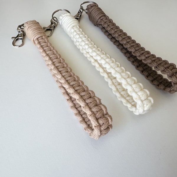 Wrist Lanyard for Keys | Macrame Keychain Wristlet | Stocking Stuffer for Teens and Moms