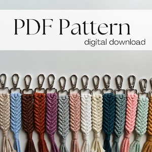 Step-by-Step Macrame Keychain Tutorial | Easy DIY Guide | Printable PDF Pattern Included