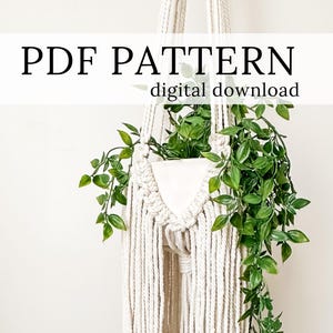 Macrame Plant Hanger Pattern | Plant Hanger pdf DIY | Beginner Macrame Instant Download | Digital Pattern WITH Pictures