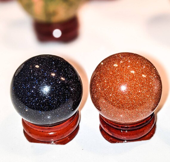 Buy Goldstone Crystal Ball Blue Goldstone Sphere Red Goldstone Online in  India - Etsy