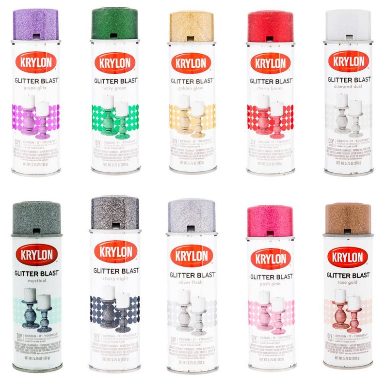 Krylon Glitter Spray Paint for Crafting Projects 12 Etsy