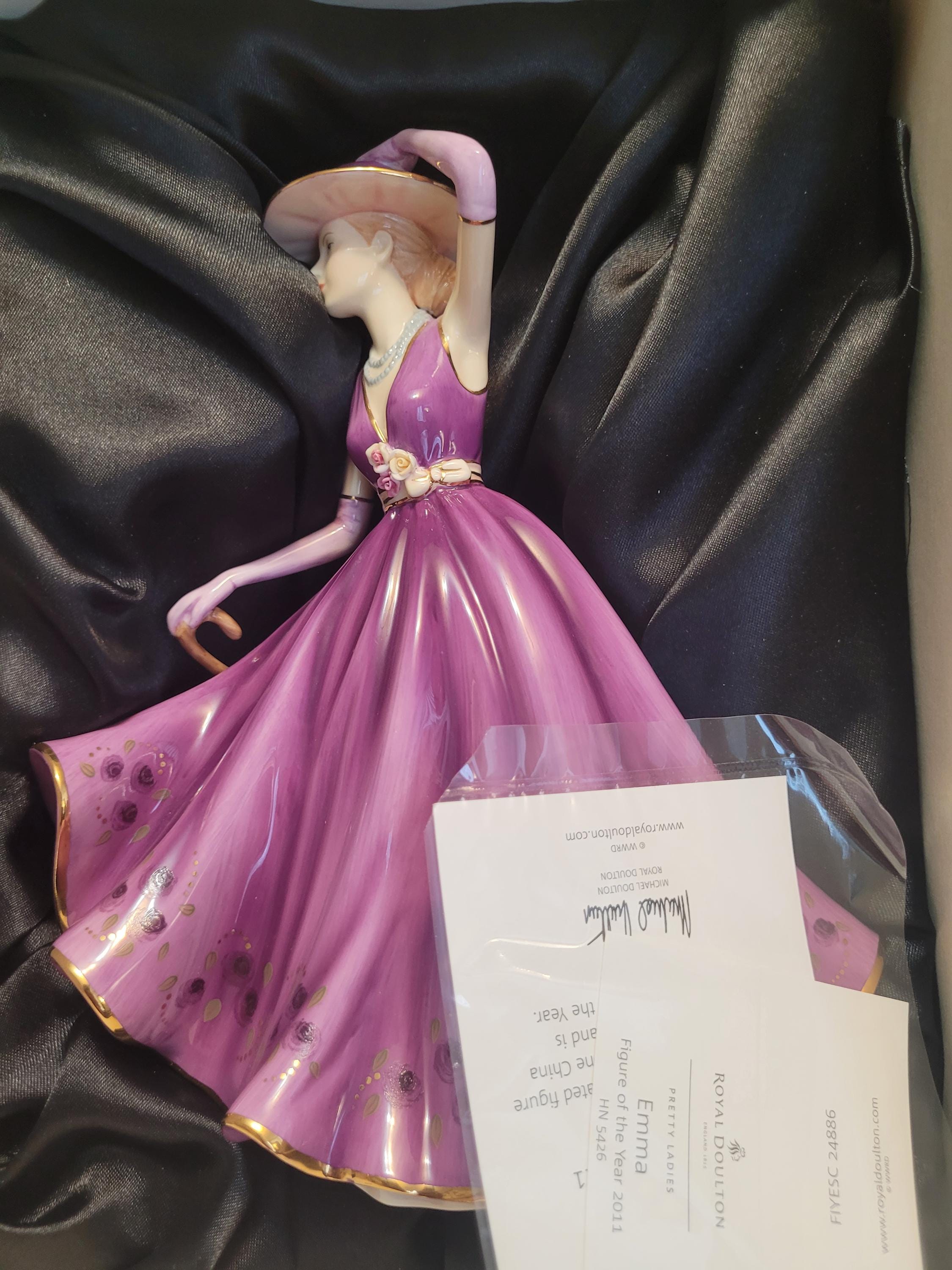 Royal Doulton Pretty Ladies FOY 2011 EMMA. HN 5426. Box