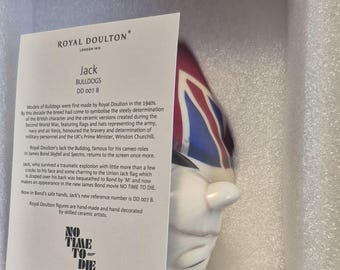 Royal Doulton Jack the Bulldog .no Time to Die. DD 007 B. Brand