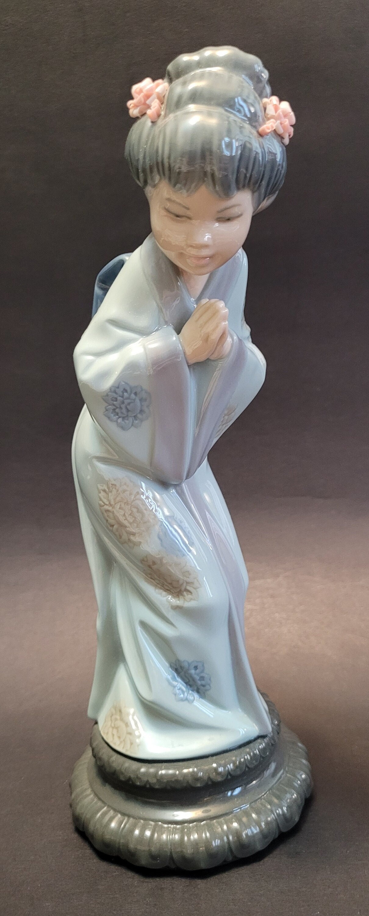 美品　LLADRO Lladro Sayonara Porcelain Figurine. # 4989 Japanese Girl