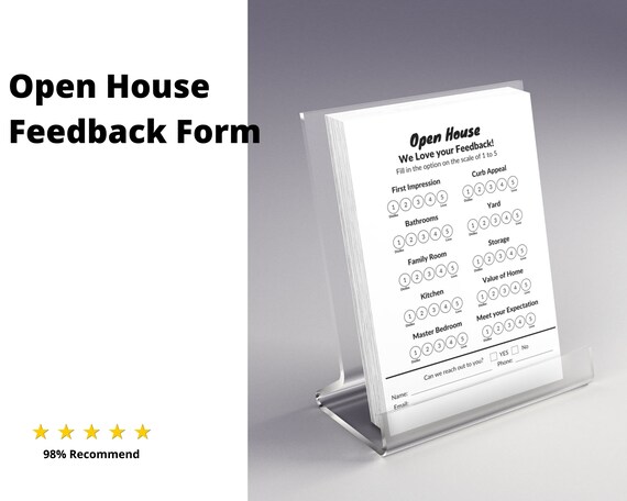 Open House Feedback Form Editable Canva Template Real Estate | Etsy