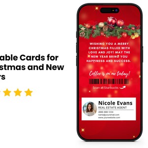 Real Estate Holiday Text Bundle: Christmas & New Year Text Cards, Real Estate Holiday Card Template, New Year 2025 Greetings