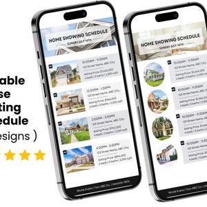 Textable House Hunting Schedule, Textable House Hunting Schedule, Real Estate Marketing, House Tour Schedule, Home Showing Schedule