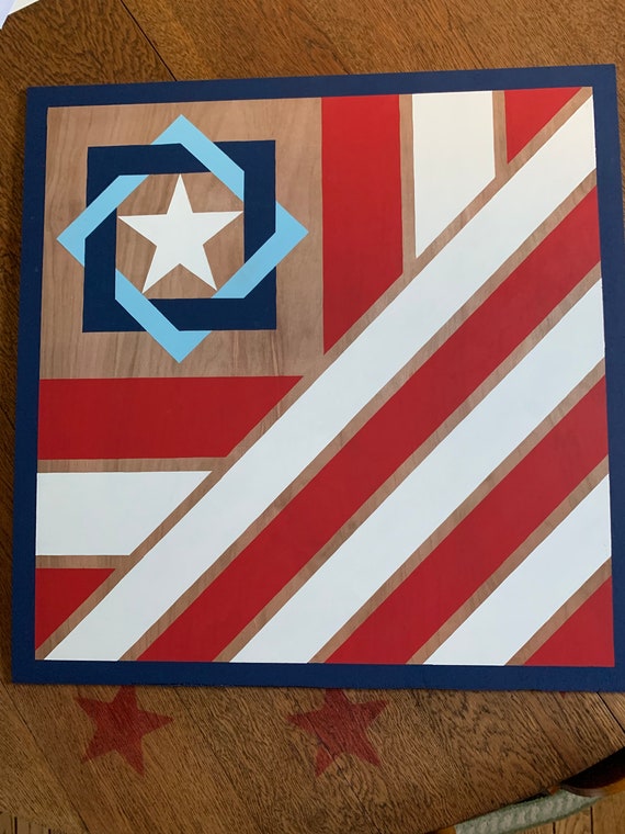 American Flag Barn Quilt Etsy