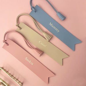 Personalised Leather Bookmark: Custom Name, Book Lover Gift