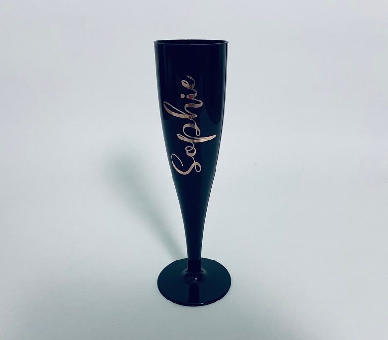 plastic champagne flutes personalised