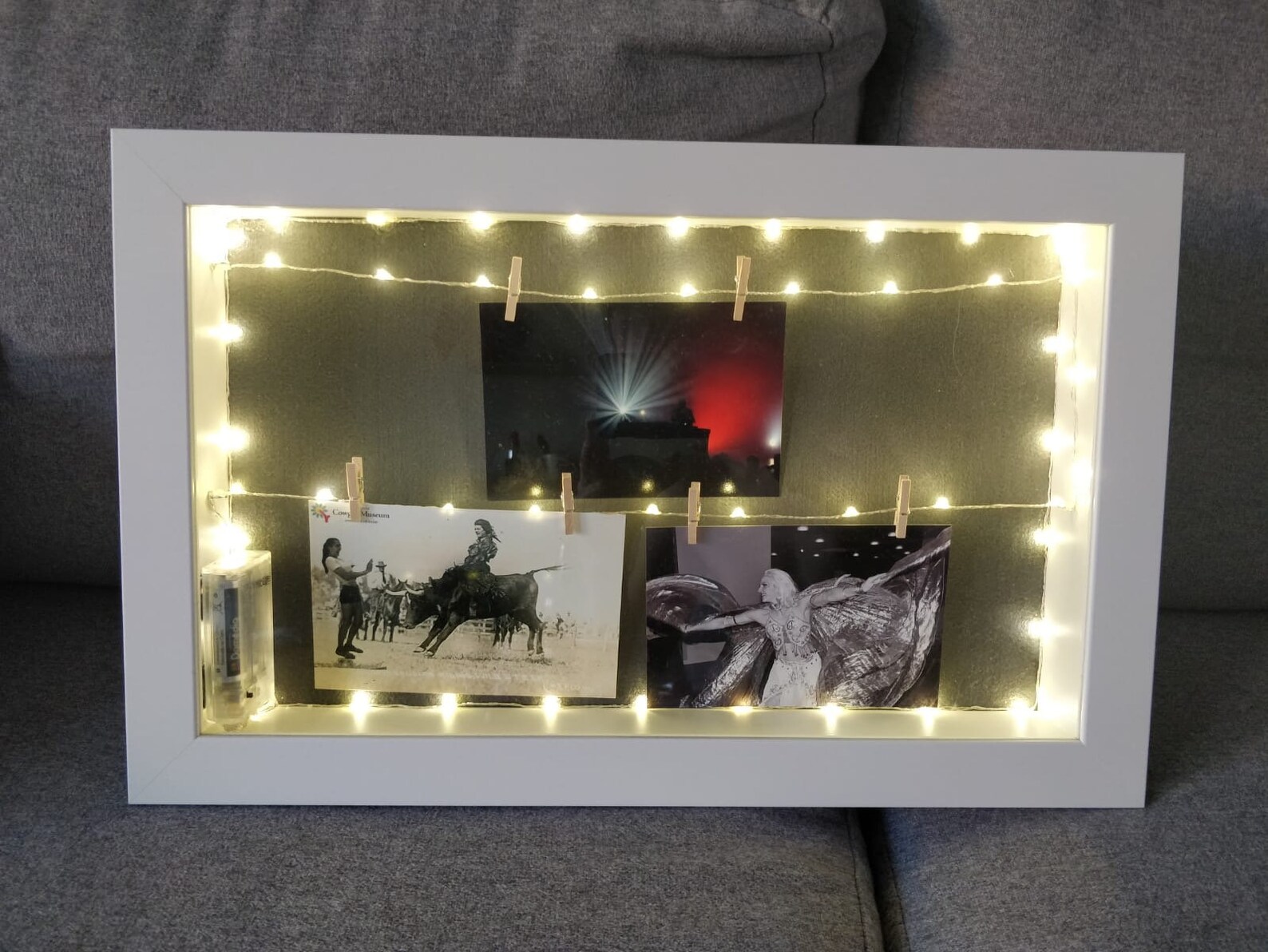 Cadre photo lumineux guirlande Etsy
