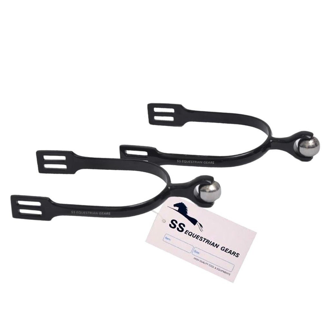 Horse Riding Spurs Roller Ball Spurs Black Equestrian Etsy