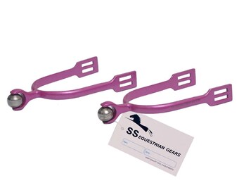 Horse Riding Spurs Violet Roller Ball Spurs Equestrian
